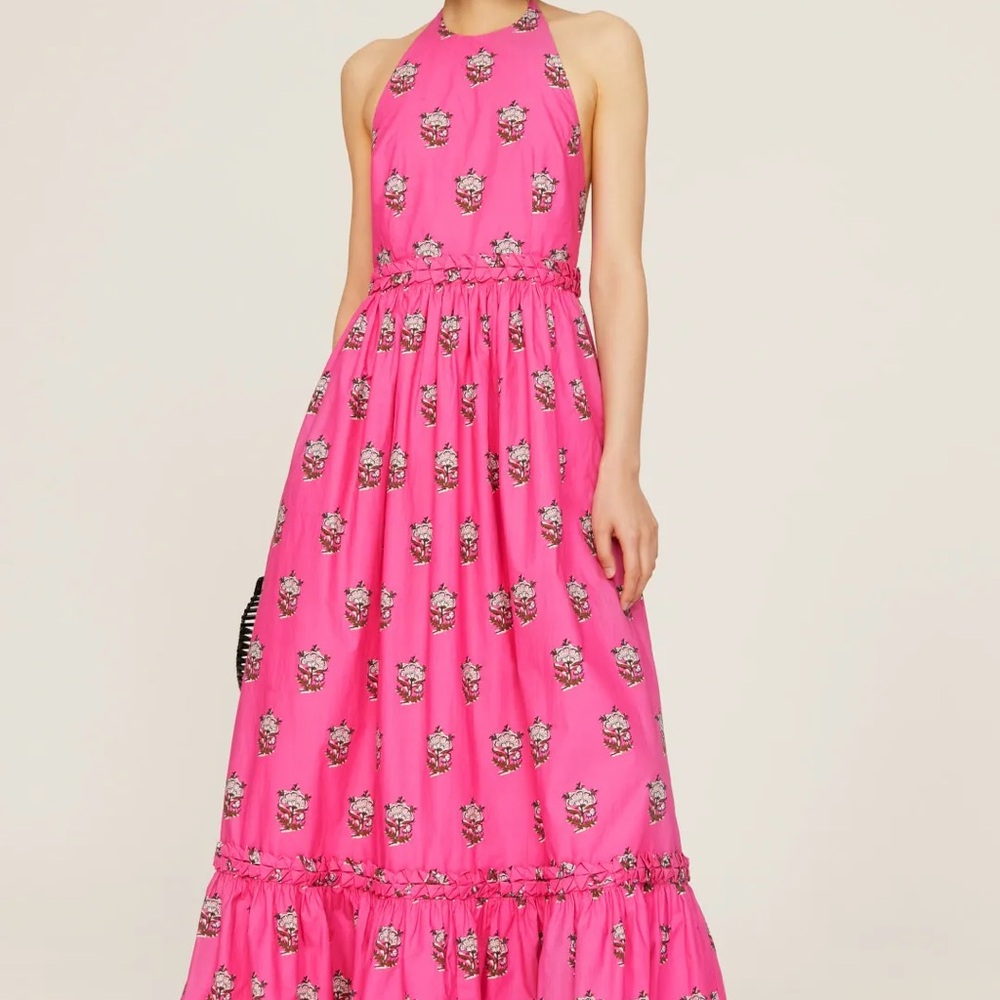 RHODE Selena Pink Floral Maxi Dress